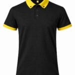 sarı siyah iş tişörtü polo yaka kontrast model