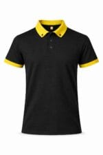 sarı siyah iş tişörtü polo yaka kontrast model