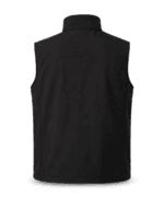 Siyah Softshell İş Yeleği Arka Görünüm - Kurumsal Logo Baskı Alanı