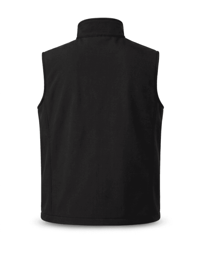 Siyah Softshell İş Yeleği Arka Görünüm - Kurumsal Logo Baskı Alanı