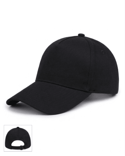 Firmanıza özel logo baskısı yapılabilen siyah renkli, boş promosyon şapkası.