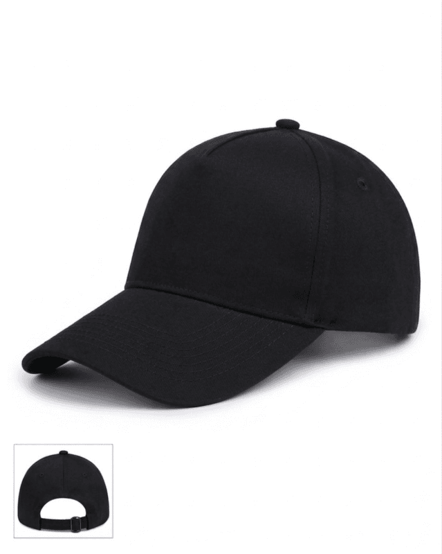 Firmanıza özel logo baskısı yapılabilen siyah renkli, boş promosyon şapkası.