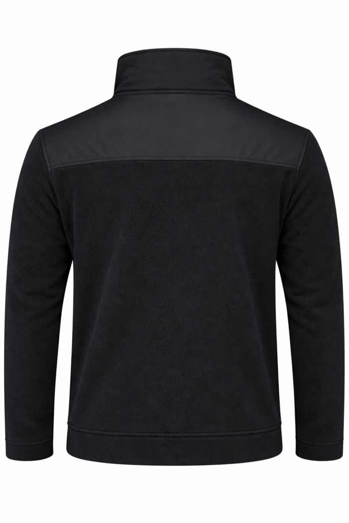 Softshell görünümlü iş poları sırt ve dikiş detayları