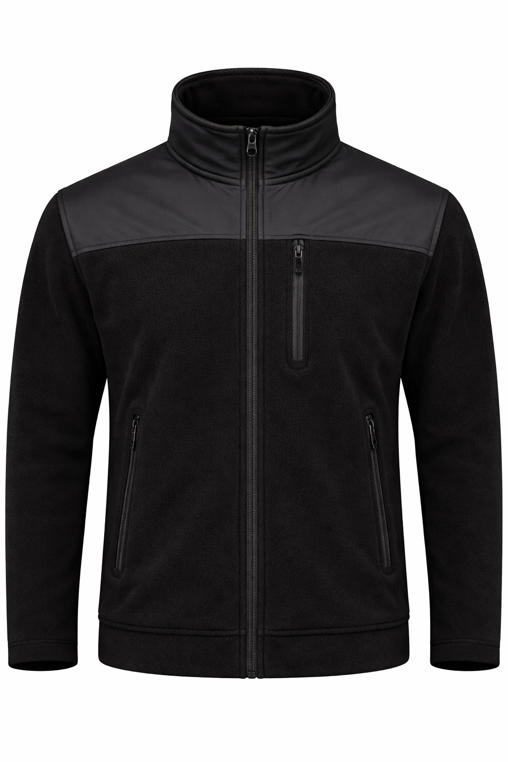 Softshell Görünümlü İş Poları Ön Görünüm Teknik Tasarım Softshell görünümlü iş poları önden görünüm su itici tactical model