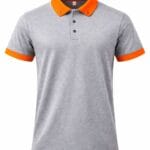 turuncu yaka iş tişörtü gri polo model