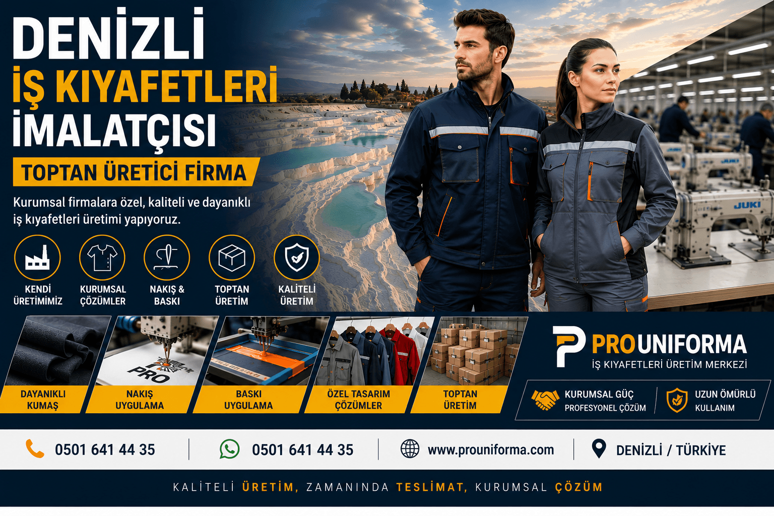 Denizli iş kıyafetleri imalatçısı toptan üretici firma Prouniforma