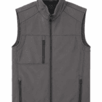 Su ve Rüzgar Geçirmez Düz Gri Softshell İş Yeleği