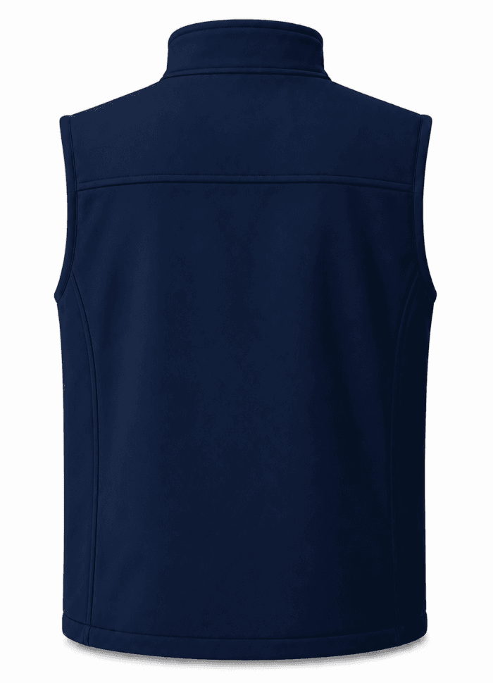 Su ve Rüzgar Geçirmez Düz Lacivert Softshell İş Yeleği - Görsel 2