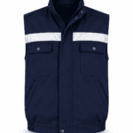 ProWork Reflektör Şeritli Gabardin İş Yeleği - Lacivert