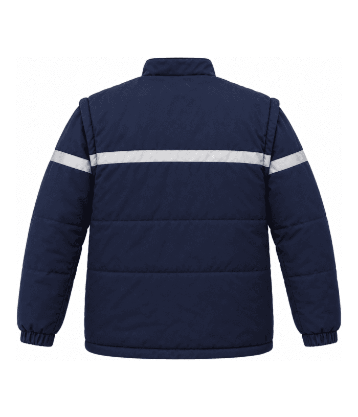 Kolları Çıkarılabilir Reflektörlü 7/7 Gabardin İş Montu ve Yeleği - Görsel 2