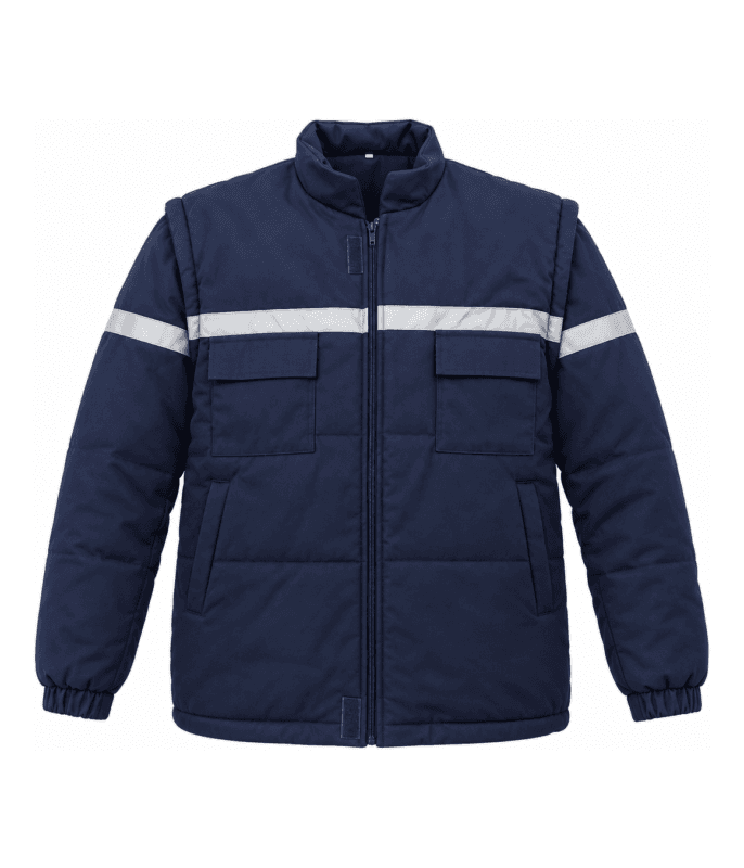 Reflektörlü 7/7 gabardin iş montu ön görünüm