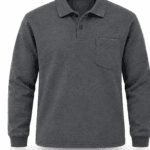 ProWork Polo Yaka Uzun Kollu Cepli İş Sweatshirt - Antrasit Melanj