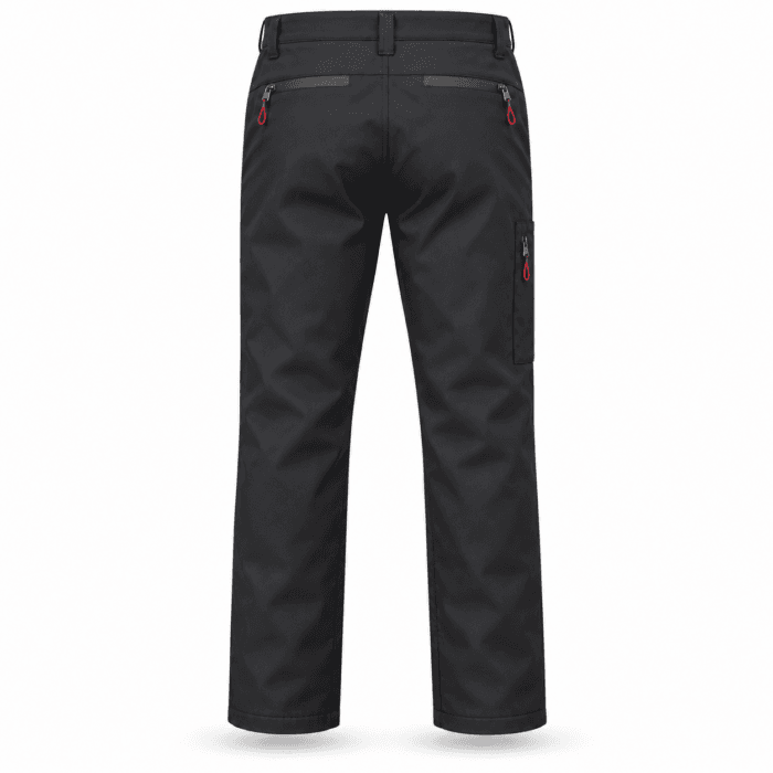 Siyah Softshell Fermuarlı Cepli İş Pantolonu - Görsel 2