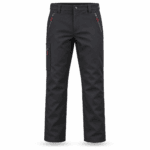 Siyah Softshell Fermuarlı Cepli İş Pantolonu