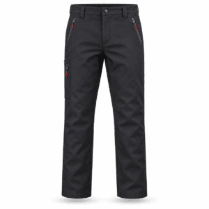 Siyah Softshell Fermuarlı Cepli İş Pantolonu