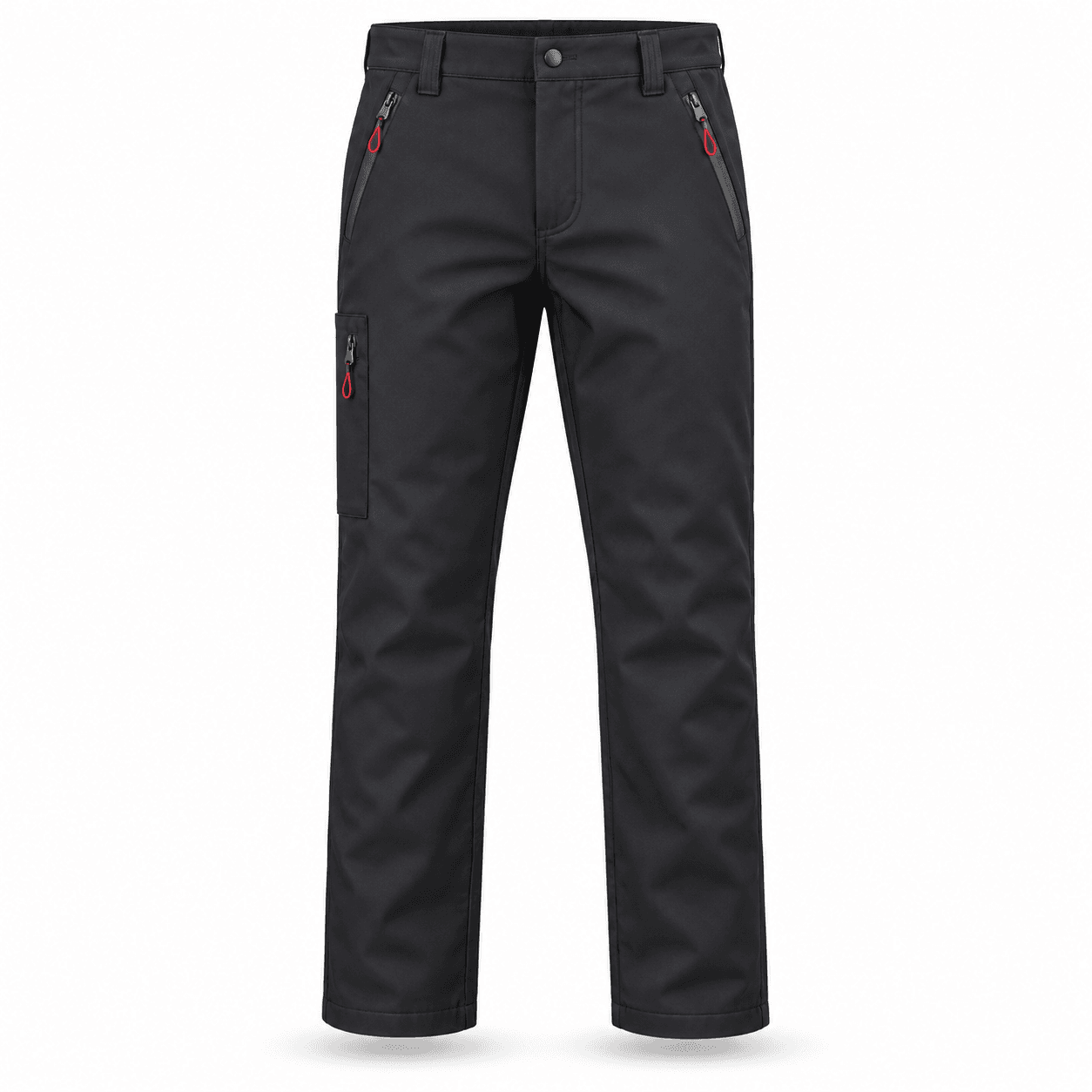 su-itici-kislik-softshell-is-pantolonu-siyah-on Siyah Softshell Fermuarlı Cepli İş Pantolonu - Görsel 1